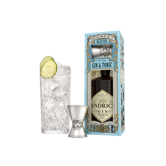 Hendrick’s Gin 41,4% 70 cl Gaveæske m. målebæger
