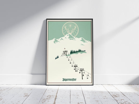 Jägermeister Plakat - Bjerge - 50x70 cm