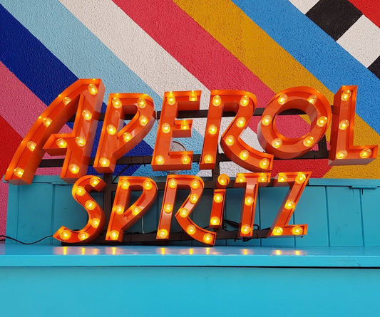 Aperol Spritz retro lysskilt til væg