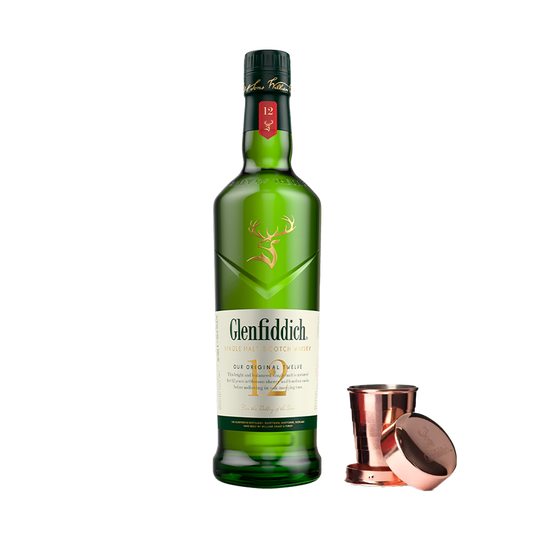 Glenfiddich 12 år Single Malt Whisky 40% 70cl m. kop