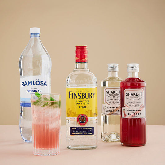 Rhubarb Collins Drinkspakke (til ca. 12 drinks)